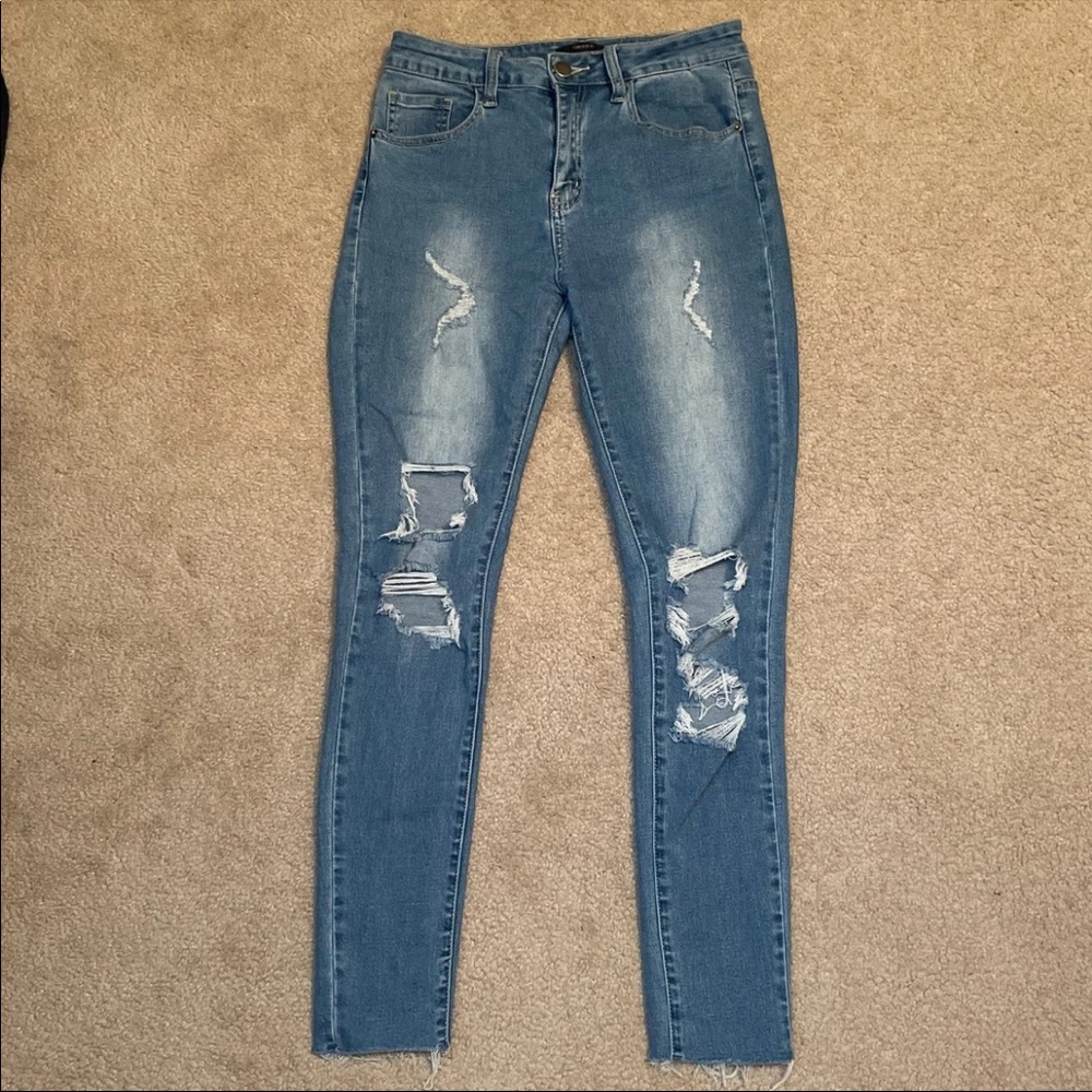 Forever 21 Distressed Skinny Jeans